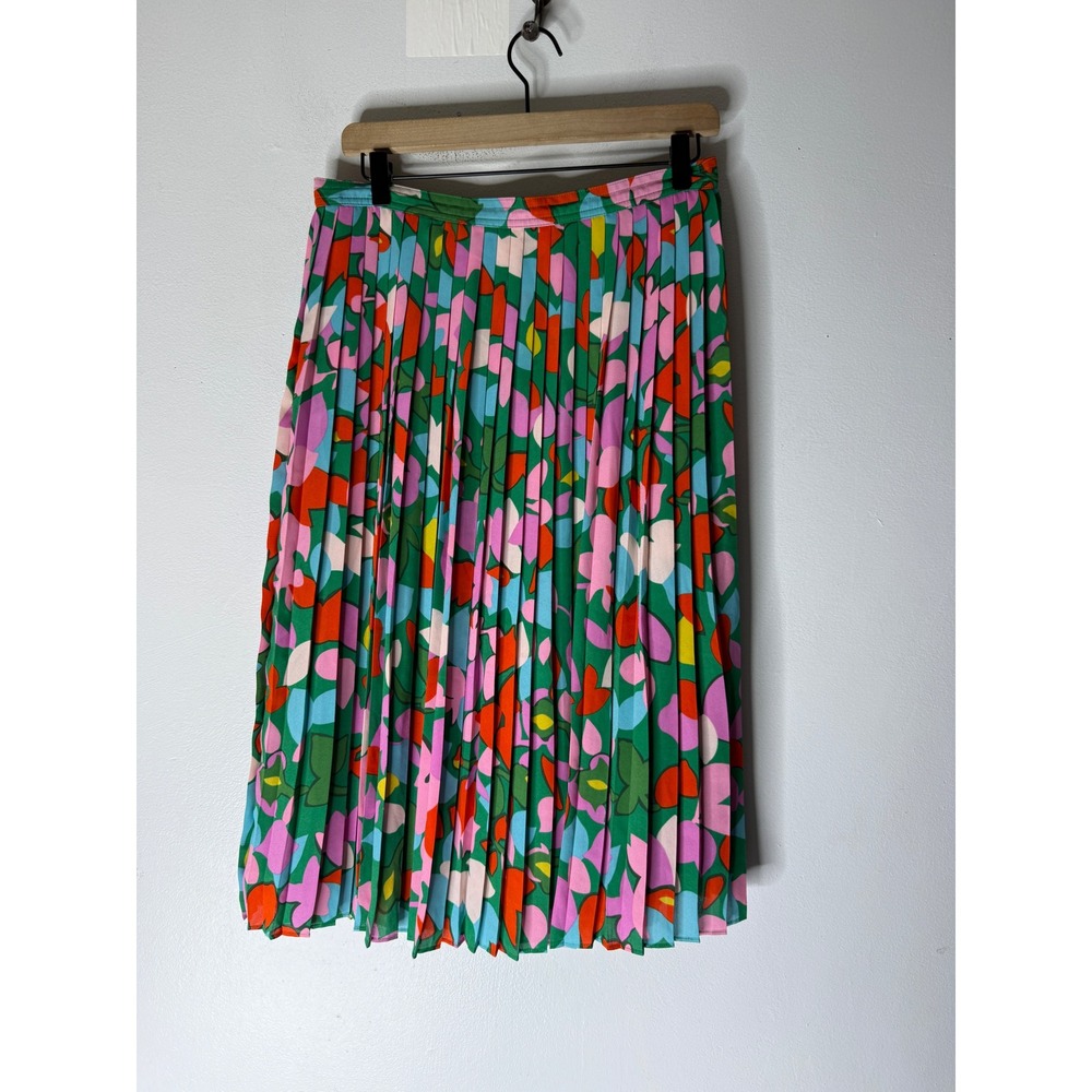 J. Crew Pleated midi skirt in confetti floral multicolor size 8